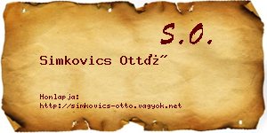 Simkovics Ottó névjegykártya